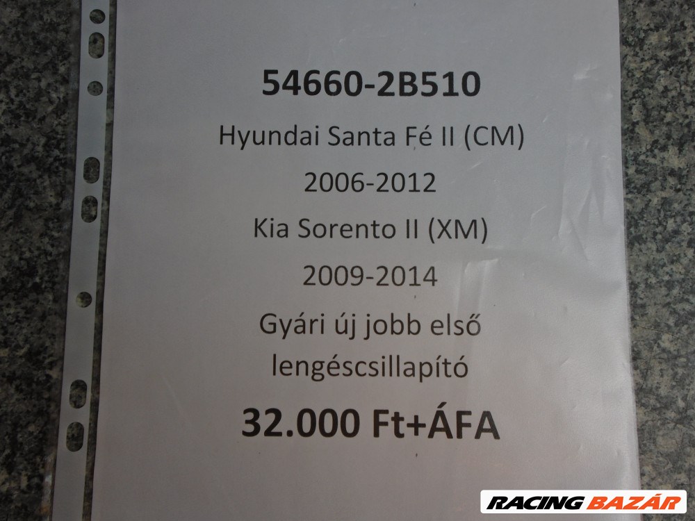 [GYÁRI ÚJ] JOBB első lengéscsillapító: Hyundai Santa Fé III (CM) / KIA Sorento II (XM)  4. kép
